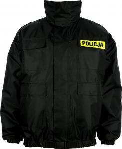 kurtka sluzbowa czarna policja przod
