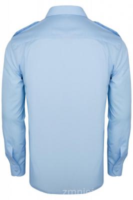 Koszula służbowa z długim rękawem, męska, niebieska