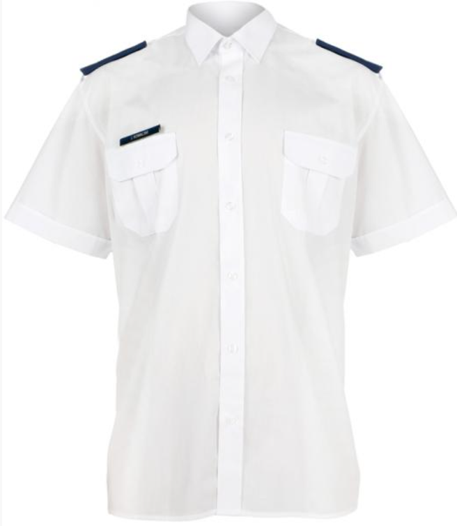 Biała koszula służbowa z krótkim rękawem