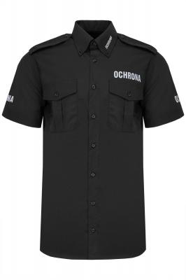Koszula exclusive OCHRONA z krótkim rękawem, męska, czarna 