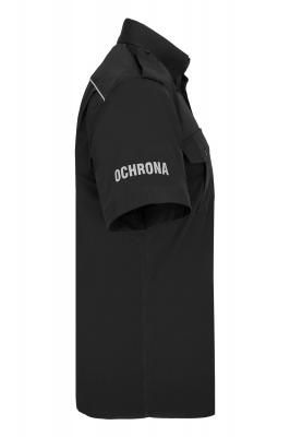 Koszula exclusive OCHRONA z krótkim rękawem, męska, czarna 