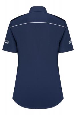 Koszula Premium POLICJA z krótkim rękawem, damska, granatowa 