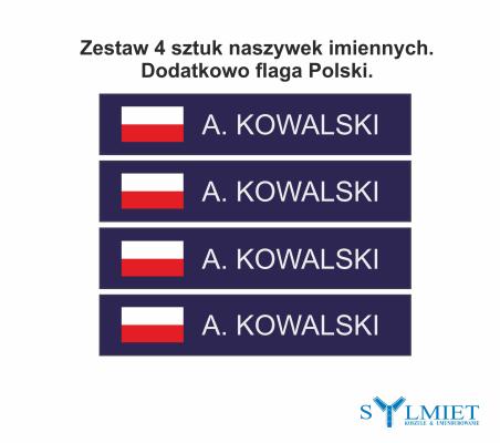 Naszywka Imienna Policyjna flaga Polski - 4 szt.