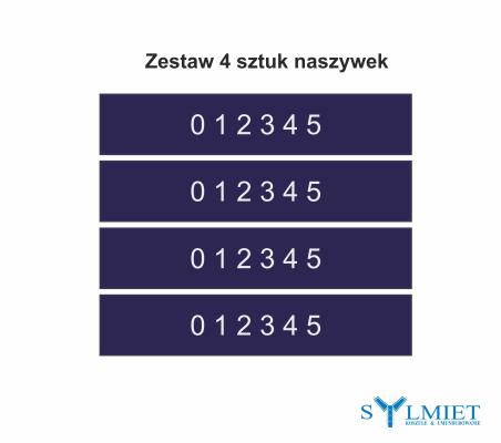 Naszywka haftowana z numerem odznaki  - 4 szt.
