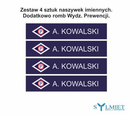 Naszywka Imienna Policyjna romb Prewencja - 4 szt.