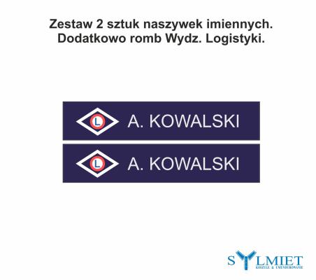 Naszywka Imienna Policyjna romb Służba Wspomagająca zestaw 2 sztuk