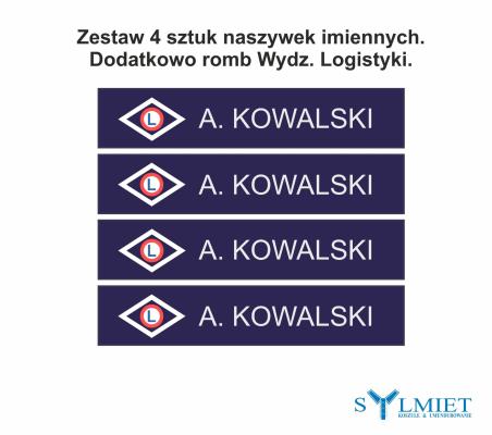 Naszywka Imienna Policyjna romb Służba Wspomagająca - 4 szt