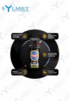Gaz pieprzowy Terminator, strumień, 40ml