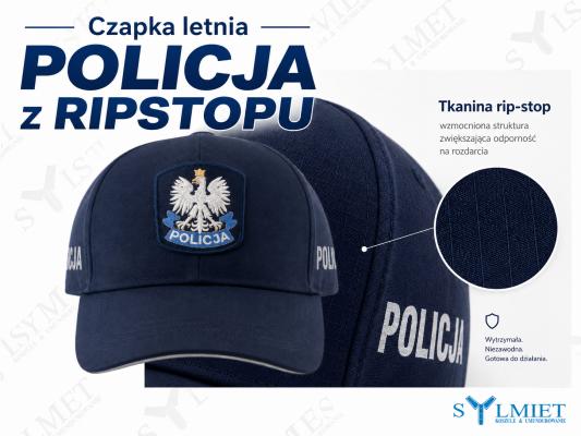 Czapka policyjna z daszkiem RIP-STOP – granatowa (1)