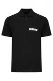 Koszulka POLO czarna z napisami OCHRONA standard