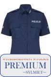 Koszula Premium POLICJA z krótkim rękawem, damska, granatowa 