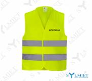 mini: Kamizelka odblaskowa standard z czarnymi napisami Ochrona (1)
