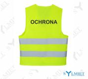 mini: Kamizelka odblaskowa standard z czarnymi napisami Ochrona (2)