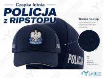 Obrazek dla: Czapka policyjna z daszkiem RIPSTOP – granatowa