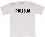 Koszulka POLO biała z napisami POLICJA