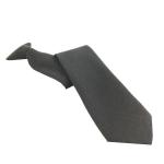 Krawat czarny z zapinką